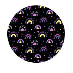 Wallpaper Pattern Rainbow Mini Round Pill Box