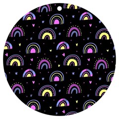 Wallpaper Pattern Rainbow Uv Print Acrylic Ornament Round by Maspions