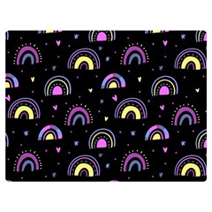 Wallpaper Pattern Rainbow Two Sides Premium Plush Fleece Blanket (baby Size)