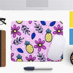 Flowers Petals Pineapples Fruit Small Mousepad by Maspions