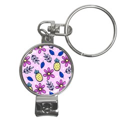 Flowers Petals Pineapples Fruit Nail Clippers Key Chain by Maspions