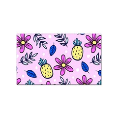 Flowers Petals Pineapples Fruit Sticker (rectangular) by Maspions