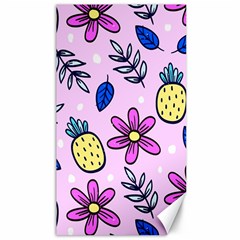 Flowers Petals Pineapples Fruit Canvas 40  X 72 