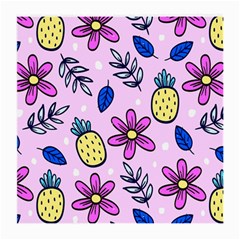 Flowers Petals Pineapples Fruit Medium Glasses Cloth