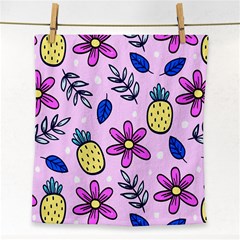 Flowers Petals Pineapples Fruit Face Towel by Maspions