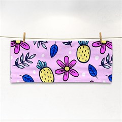 Flowers Petals Pineapples Fruit Hand Towel