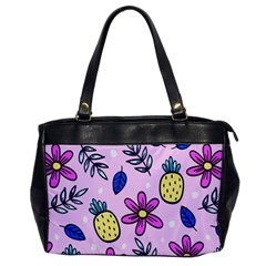 Flowers Petals Pineapples Fruit Oversize Office Handbag