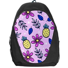 Flowers Petals Pineapples Fruit Backpack Bag