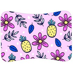 Flowers Petals Pineapples Fruit Velour Seat Head Rest Cushion