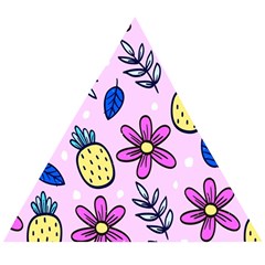 Flowers Petals Pineapples Fruit Wooden Puzzle Triangle