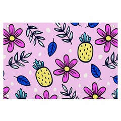 Flowers Petals Pineapples Fruit Banner And Sign 6  X 4 