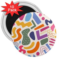 Abstract Pattern Background 3  Magnets (10 Pack) 