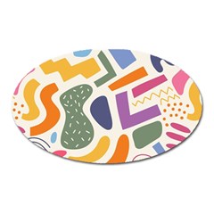 Abstract Pattern Background Oval Magnet