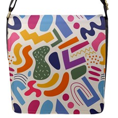 Abstract Pattern Background Flap Closure Messenger Bag (s)