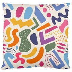 Abstract Pattern Background Large Premium Plush Fleece Cushion Case (one Side)