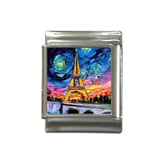 Eiffel Tower Starry Night Print Van Gogh Italian Charm (13mm)