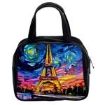 Eiffel Tower Starry Night Print Van Gogh Classic Handbag (Two Sides) Front