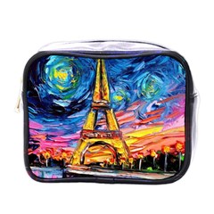 Eiffel Tower Starry Night Print Van Gogh Mini Toiletries Bag (One Side)