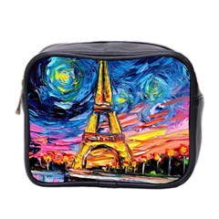 Eiffel Tower Starry Night Print Van Gogh Mini Toiletries Bag (Two Sides)