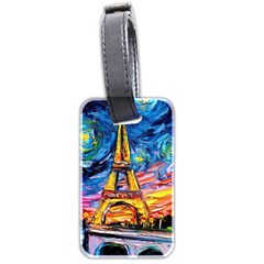 Eiffel Tower Starry Night Print Van Gogh Luggage Tag (two sides)