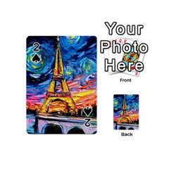 Eiffel Tower Starry Night Print Van Gogh Playing Cards 54 Designs (Mini)