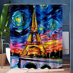 Eiffel Tower Starry Night Print Van Gogh Shower Curtain 60  x 72  (Medium) 