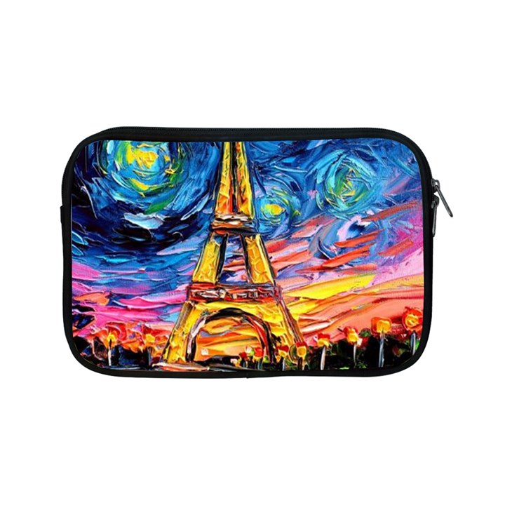 Eiffel Tower Starry Night Print Van Gogh Apple iPad Mini Zipper Cases