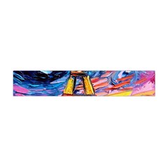 Eiffel Tower Starry Night Print Van Gogh Premium Plush Fleece Scarf (Mini)