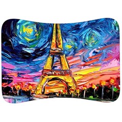 Eiffel Tower Starry Night Print Van Gogh Velour Seat Head Rest Cushion