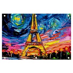 Eiffel Tower Starry Night Print Van Gogh Banner and Sign 6  x 4 