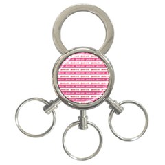 Breathe In Life, Breathe Out Love Text Motif Pattern 3-ring Key Chain by dflcprintsclothing