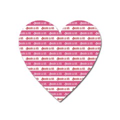 Breathe In Life, Breathe Out Love Text Motif Pattern Heart Magnet by dflcprintsclothing