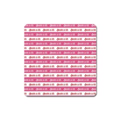 Breathe In Life, Breathe Out Love Text Motif Pattern Square Magnet