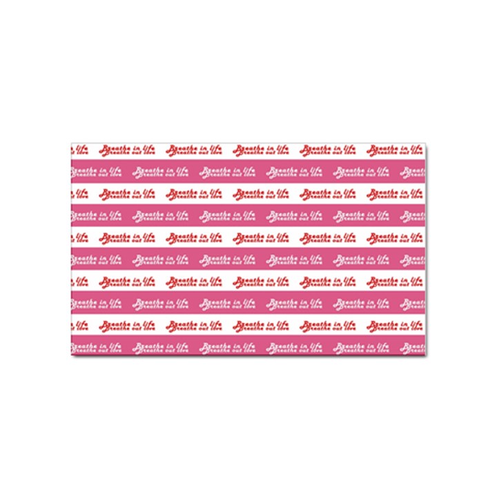 Breathe in life, breathe out love text motif pattern Sticker Rectangular (100 pack)