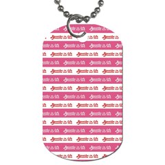 Breathe In Life, Breathe Out Love Text Motif Pattern Dog Tag (two Sides) by dflcprintsclothing