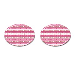 Breathe In Life, Breathe Out Love Text Motif Pattern Cufflinks (oval) by dflcprintsclothing