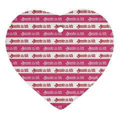 Breathe In Life, Breathe Out Love Text Motif Pattern Heart Ornament (two Sides) by dflcprintsclothing