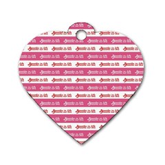 Breathe In Life, Breathe Out Love Text Motif Pattern Dog Tag Heart (one Side) by dflcprintsclothing