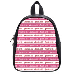 Breathe In Life, Breathe Out Love Text Motif Pattern School Bag (small) by dflcprintsclothing