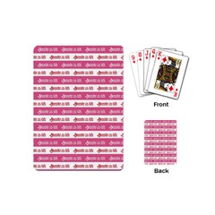 Breathe In Life, Breathe Out Love Text Motif Pattern Playing Cards Single Design (mini) by dflcprintsclothing