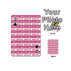 Breathe In Life, Breathe Out Love Text Motif Pattern Playing Cards 54 Designs (mini) by dflcprintsclothing