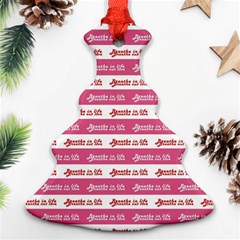 Breathe In Life, Breathe Out Love Text Motif Pattern Christmas Tree Ornament (two Sides) by dflcprintsclothing