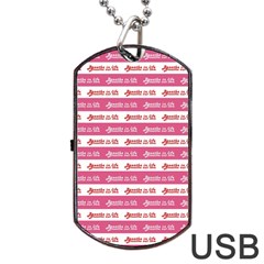 Breathe In Life, Breathe Out Love Text Motif Pattern Dog Tag Usb Flash (one Side) by dflcprintsclothing