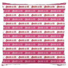 Breathe In Life, Breathe Out Love Text Motif Pattern Large Cushion Case (one Side) by dflcprintsclothing