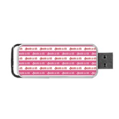 Breathe In Life, Breathe Out Love Text Motif Pattern Portable Usb Flash (one Side) by dflcprintsclothing