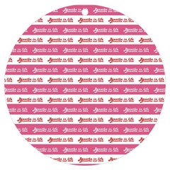 Breathe In Life, Breathe Out Love Text Motif Pattern Uv Print Acrylic Ornament Round by dflcprintsclothing