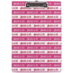 Breathe In Life, Breathe Out Love Text Motif Pattern A4 Acrylic Clipboard