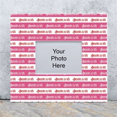 Breathe In Life, Breathe Out Love Text Motif Pattern White Wall Photo Frame 5  X 7  by dflcprintsclothing