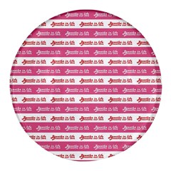 Breathe In Life, Breathe Out Love Text Motif Pattern Round Glass Fridge Magnet (4 Pack) by dflcprintsclothing