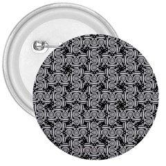 Ethnic Symbols Motif Black And White Pattern 3  Buttons by dflcprintsclothing